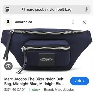 Marc Jacobs Bags Marc Jacobs Midnight Blue Nylon Belt Bag